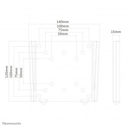 Neomounts FPMA-W25BLACK Support pour écran mural 10-30" - ultra-plat