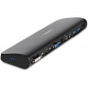 StarTech.com Station d'Accueil pour Ordinateur Portable USB 3.0 à Double Écran avec HDMI/DVI/VGA, Hub USB-A 3x, GbE, Audio, D