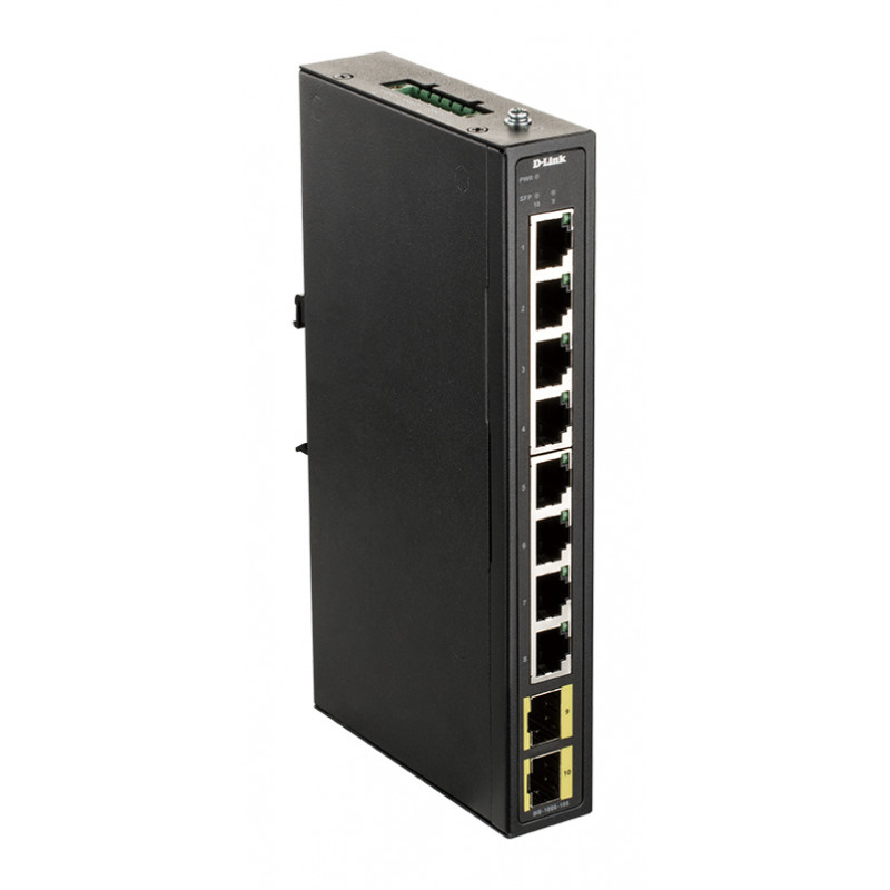 D-Link DIS-100G-10S commutateur réseau Non-géré Gigabit Ethernet (10/100/1000) DIN rail Noir