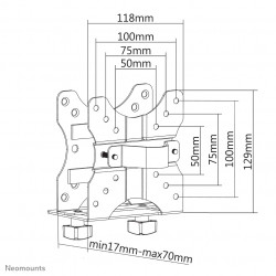 Neomounts NM-TC100BLACK Support pour mini PC - max 5 kg - universel