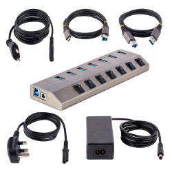 StarTech.com Hub USB-C avec Auto-Alimenté à 7 Ports - Hub USB Type C vers USB-A pour PC de Bureau/Portable - Hub USB 3.0 5Gbp
