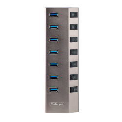 StarTech.com Hub USB-C avec Auto-Alimenté à 7 Ports - Hub USB Type C vers USB-A pour PC de Bureau/Portable - Hub USB 3.0 5Gbp
