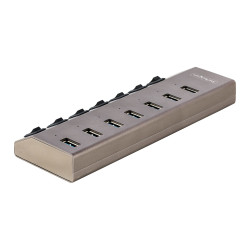 StarTech.com Hub USB-C avec Auto-Alimenté à 7 Ports - Hub USB Type C vers USB-A pour PC de Bureau/Portable - Hub USB 3.0 5Gbp