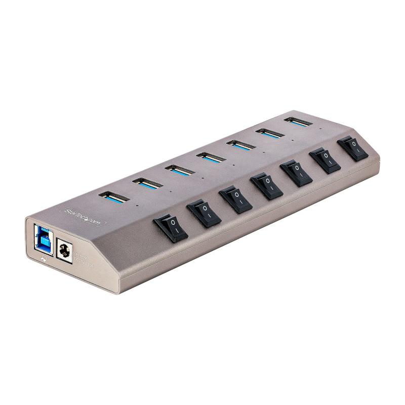 StarTech.com Hub USB-C avec Auto-Alimenté à 7 Ports - Hub USB Type C vers USB-A pour PC de Bureau/Portable - Hub USB 3.0 5Gbp