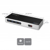 StarTech.com Station d'Accueil Double Écran 4K60Hz DisplayPort et HDMI - Dock USB-C et USB-A - Dock USB 3.0 pour PC Portables 