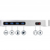 StarTech.com Station d'Accueil Double Écran 4K60Hz DisplayPort et HDMI - Dock USB-C et USB-A - Dock USB 3.0 pour PC Portables 