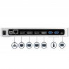 StarTech.com Station d'Accueil Double Écran 4K60Hz DisplayPort et HDMI - Dock USB-C et USB-A - Dock USB 3.0 pour PC Portables 