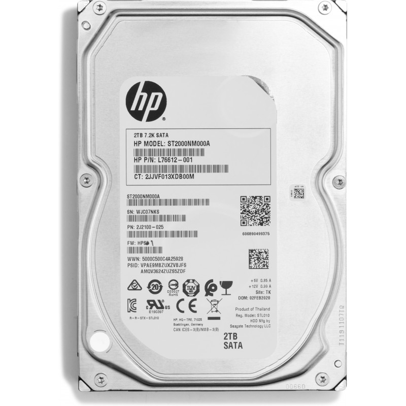 HP 2 To 7 200 tr/min SATA 3,5 pouces Enterprise