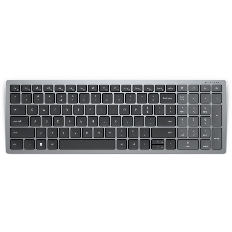 DELL KB740 clavier Bureau RF sans fil + Bluetooth AZERTY Français Gris, Noir