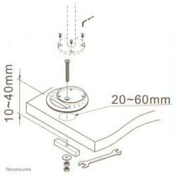 Neomounts FPMA-D9GROMMET Support de bureau à œillet