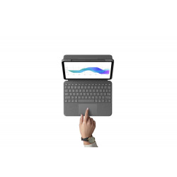 Logitech Folio Touch Gris Smart Connector QWERTZ Allemand