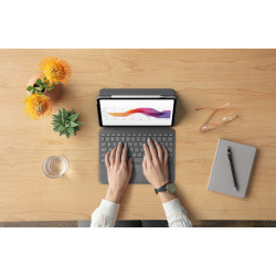 Logitech Folio Touch Gris Smart Connector AZERTY Français