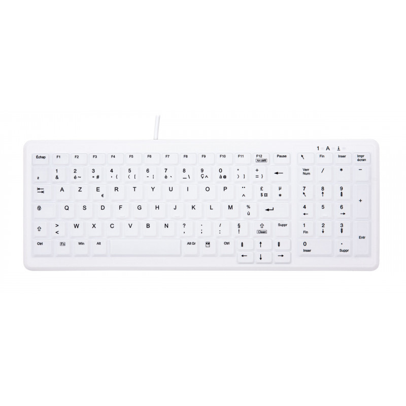 CHERRY AK-C7000 clavier Médical USB AZERTY Français Blanc