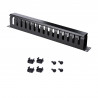 StarTech.com Panneau de Gestion de Câbles pour Rack 1U à Goulotte Horizontale avec Couvercle - Goulotte de Câbles pour Rack 