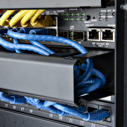 StarTech.com Panneau de Gestion de Câbles pour Rack 1U à Goulotte Horizontale avec Couvercle - Goulotte de Câbles pour Rack 