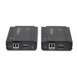 StarTech.com Extendeur KVM DisplayPort sur Fibre Optique, 4K 60Hz, Kit d'Extension de Console, Jusqu'à 300m (Multi-Mode) avec 