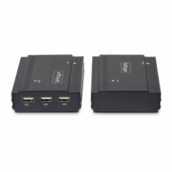 StarTech.com Extendeur KVM DisplayPort sur Fibre Optique, 4K 60Hz, Kit d'Extension de Console, Jusqu'à 300m (Multi-Mode) avec 