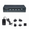 StarTech.com Switch KVM DisplayPort 4 Ports, Moniteur Unique 4K 60Hz, 6 Ports USB, Commutation par Touche de Raccourci et Bouto