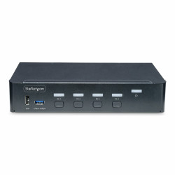 StarTech.com Switch KVM DisplayPort 4 Ports, Moniteur Unique 4K 60Hz, 6 Ports USB, Commutation par Touche de Raccourci et Bouto