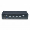 StarTech.com Switch KVM DisplayPort 4 Ports, Moniteur Unique 4K 60Hz, 6 Ports USB, Commutation par Touche de Raccourci et Bouto