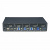 StarTech.com Switch KVM DisplayPort 4 Ports, Moniteur Unique 4K 60Hz, 6 Ports USB, Commutation par Touche de Raccourci et Bouto