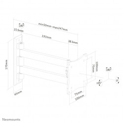 Neomounts FPMA-W820BLACK Support d'écran mural 10-27" - orientable