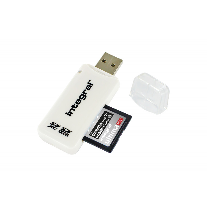 Integral INCRSDNRP lecteur de carte mémoire USB 2.0 Blanc