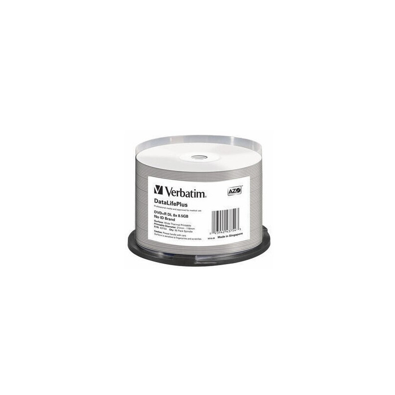 Verbatim DataLifePlus 8,5 Go DVD+R DL 50 pièce(s)