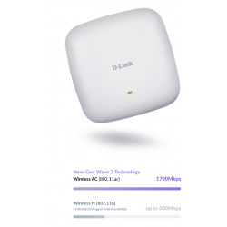 D-Link Point d’accès Wi‑Fi AC2300 Wave 2 PoE+ Dual‑Band simultané