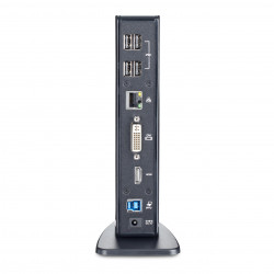 StarTech.com Station d'Accueil pour Ordinateur Portable USB 3.0 à Double Écran avec HDMI et DVI/VGA, Hub USB-A 6x, GbE, Audio