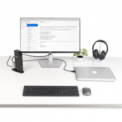 StarTech.com Station d'Accueil pour Ordinateur Portable USB 3.0 à Double Écran avec HDMI et DVI/VGA, Hub USB-A 6x, GbE, Audio