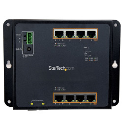 StarTech.com Switch Industriel POE+ Gigabit Ethernet 8 ports - 2 connexions MSA SFP - 30W - Switch Gbe Haute Puissance L2 admin
