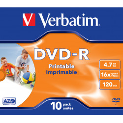 Verbatim 43521 DVD vierge 4,7 Go DVD-R 10 pièce(s)