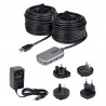 StarTech.com Hub USB d'Extension - Câble d'Extension USB 2.0 de 24m avec Concentrateur USB-A à 4 Ports, Câble Répéteur USB