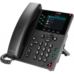 POLY Téléphone IP VVX 350 à 6 lignes et compatible PoE