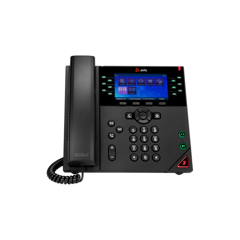HP VVX 450 téléphone fixe Noir 12 lignes LED