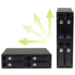 StarTech.com Backplane pour 4 disques durs SAS/SATA de 2,5" - Rack mobile 4x HDD / SSD avec échange à chaud