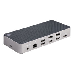 StarTech.com Station d'Accueil Triple Moniteur USB-C - Dock Triple HDMI/DP 4k USB-C - Hub USB 5x - GbE - 100W PD - Docking Stat