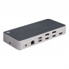 StarTech.com Station d'Accueil Triple Moniteur USB-C - Dock Triple HDMI/DP 4k USB-C - Hub USB 5x - GbE - 100W PD - Docking Stat