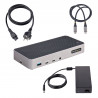 StarTech.com Station d'Accueil Triple Moniteur USB-C - Dock Triple HDMI/DP 4k USB-C - Hub USB 5x - GbE - 100W PD - Docking Stat