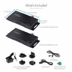 StarTech.com Kit Extender HDMI Fibre Optique - 4K60Hz jusqu'à 1km (Monomode) ou 300m (Multimode) Fibre optique LC, HDR, HDCP, 