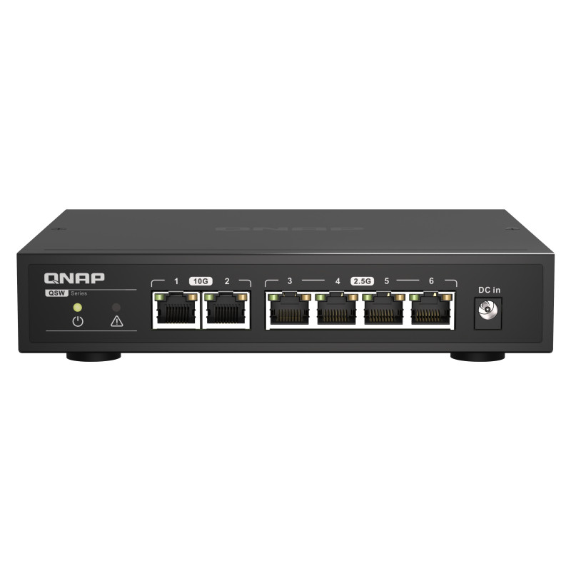 QNAP QSW-2104-2T commutateur réseau Non-géré 2.5G Ethernet (100/1000/2500) Noir