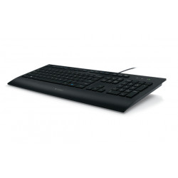 Logitech K280E Pro f/ Business clavier Bureau USB QWERTZ Suisse Noir