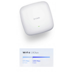 D-Link DAP‑X2810 Point d’accès PoE bibande AX1800 Wi-Fi 6