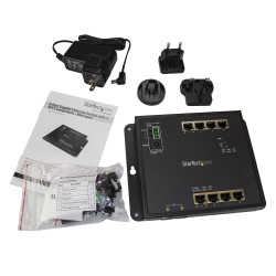 StarTech.com Switch Gigabit Ethernet géré à 8 ports avec 2 connexions SFP - Fixation murale et accès en façade