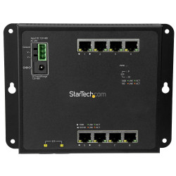 StarTech.com Switch Gigabit Ethernet géré à 8 ports avec 2 connexions SFP - Fixation murale et accès en façade