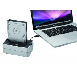 Freecom Hard Drive Dock Quattro Noir, Argent