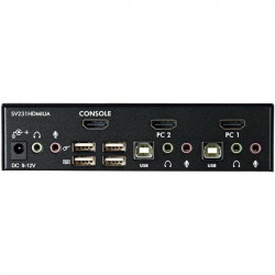 StarTech.com Commutateur KVM HDMI USB 2 ports avec audio et concentrateur USB 2.0