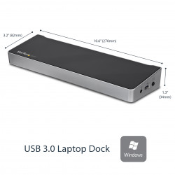 StarTech.com Station d'accueil USB 3.0 pour deux PC portables - KVM - Partagez un clavier, une souris, 2 écrans et des fichier