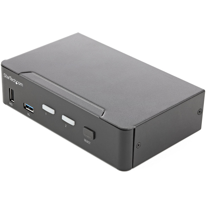 StarTech.com Commutateur KVM HDMI, 2 Ports - Moniteur Unique 4K 60Hz Ultra HDR - Commutateur KVM de Bureau HDMI 2.0 avec Hub US